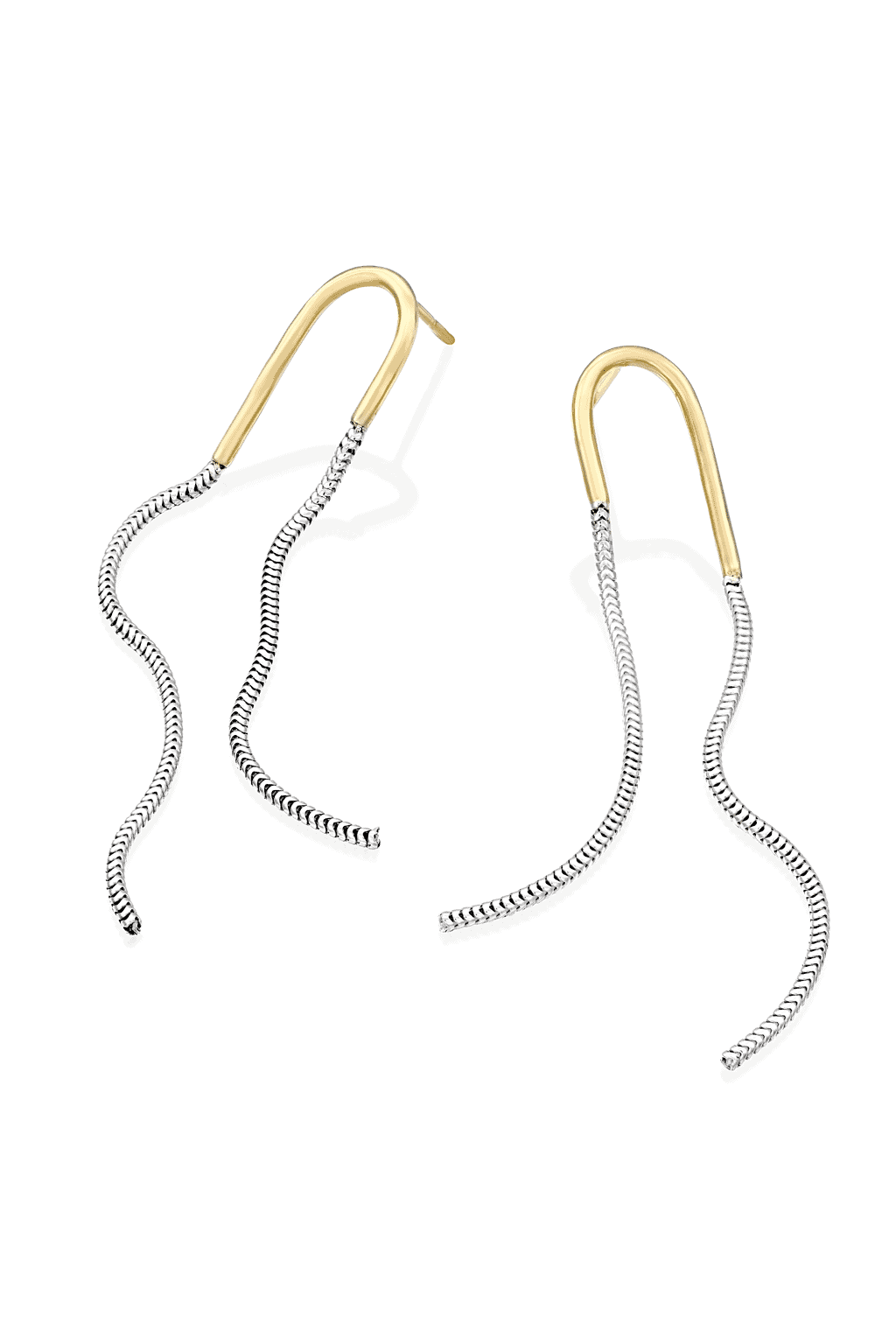 DISCO EARRING –14K GOLD & 925 SILVER