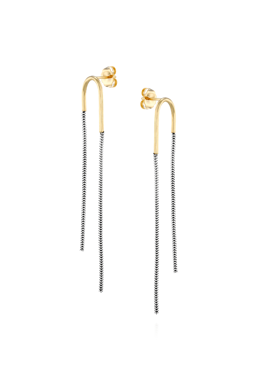 DISCO EARRING –14K GOLD & 925 SILVER