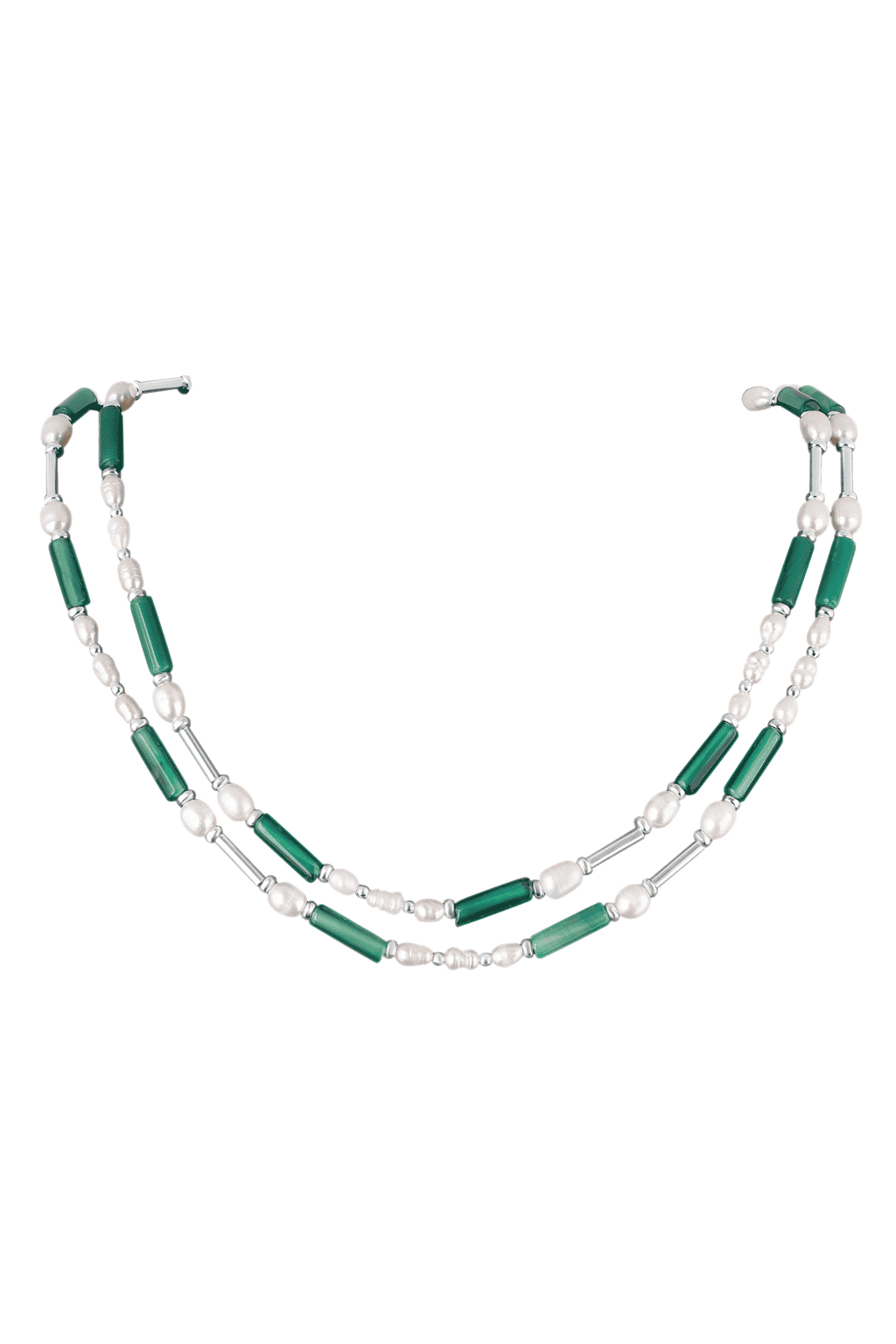 3 IN 1 NECKLACE – GREEN AGATE