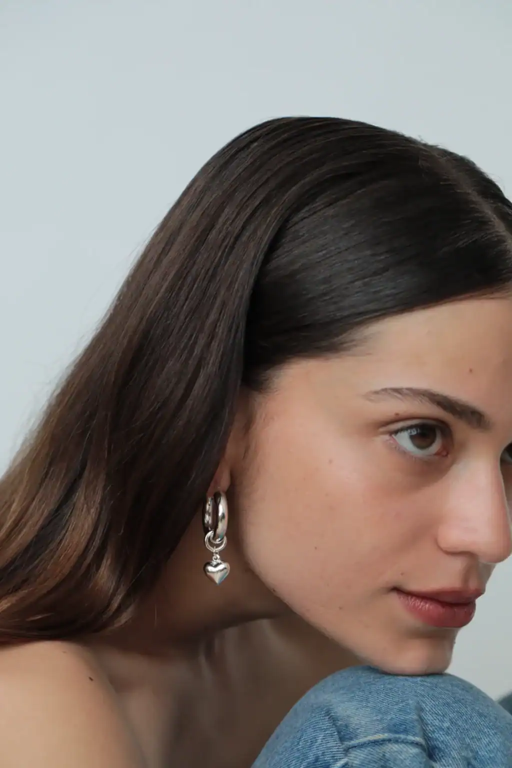 Chunky heart earrings